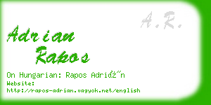 adrian rapos business card